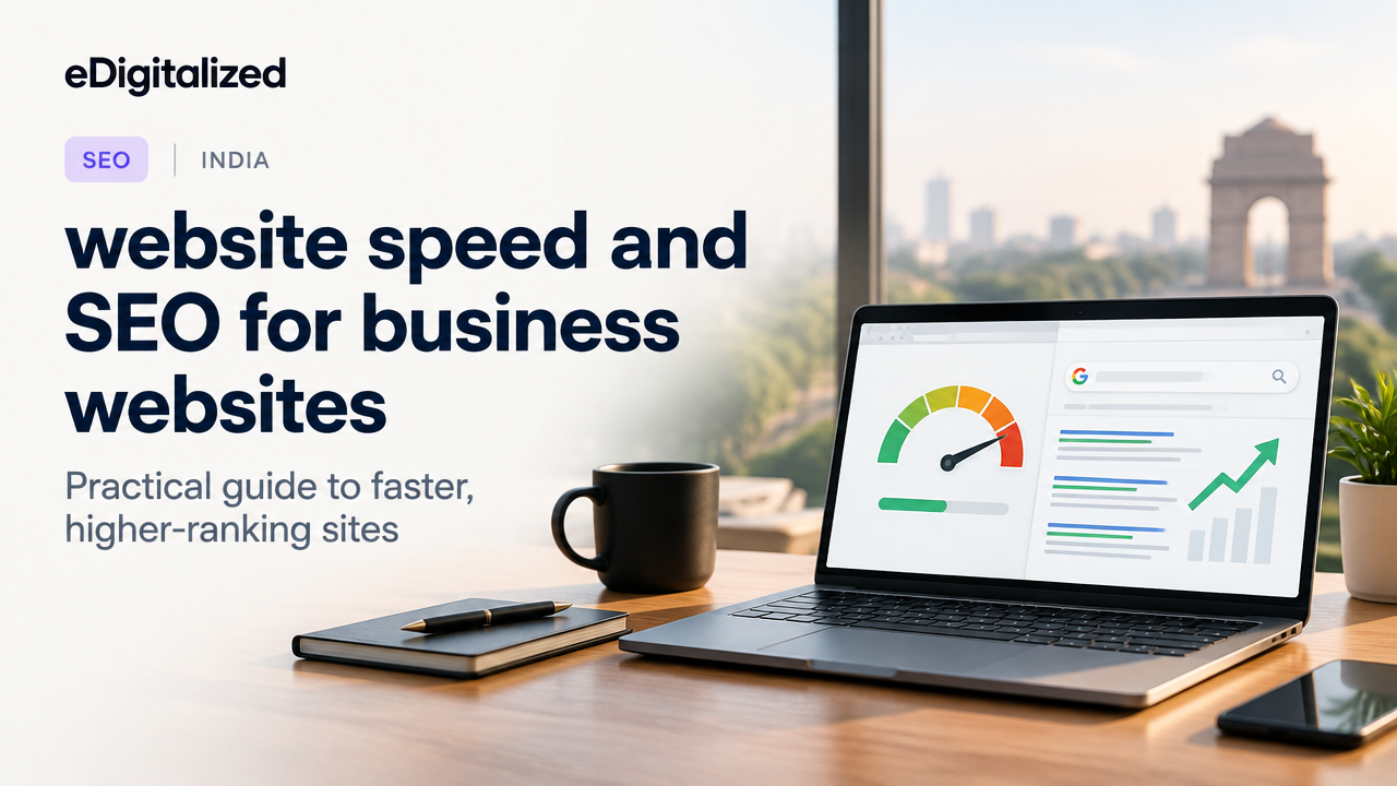 website speed and SEO for business websites featured poster