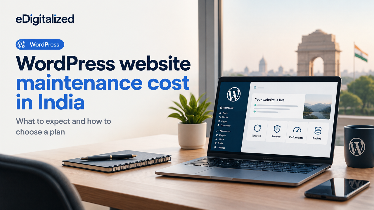 WordPress website maintenance cost in India featured poster